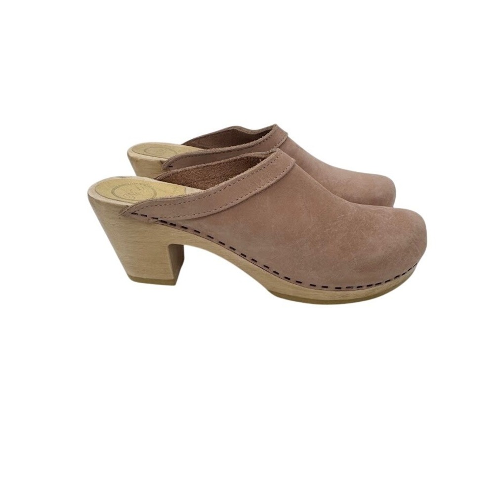 No.6 Store Old School Clogs Mid Heel in Blush Pink EU 43 Slip on Mule - Picture 7 of 11